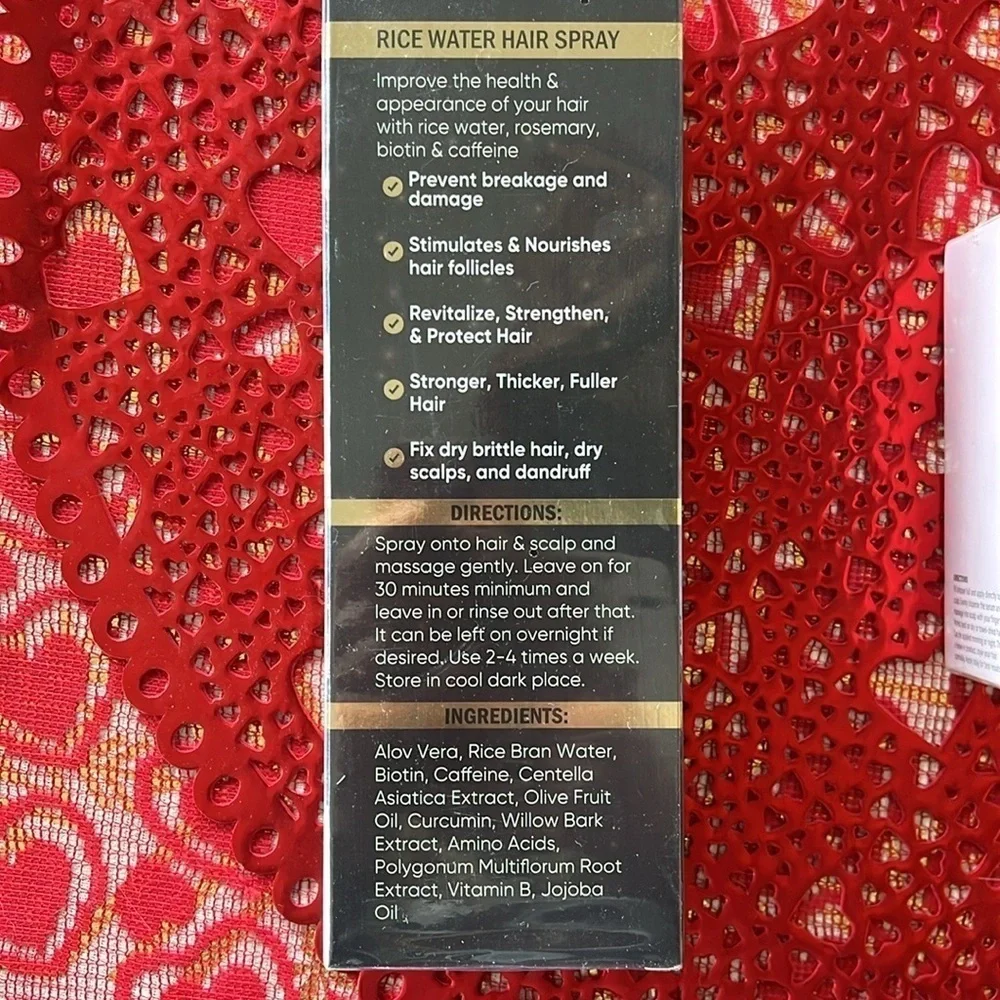 Brand New Hair Bundle Rice Water Hair Spray Serum Organic Vegan Natural